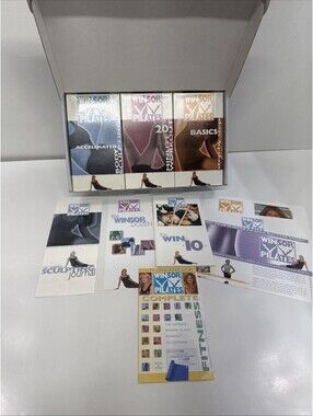 PILATES Total Body Sculpting 3 VHS Windsor Slim System Set Basic/20/Accelerated